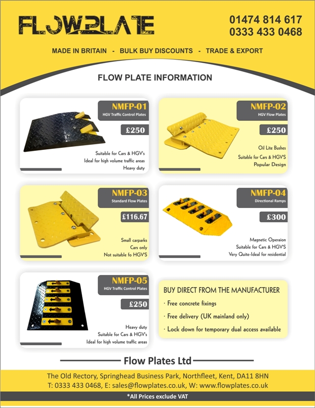 Traffic flow plates